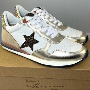 NIB Vintage Havana Rock 1 Sneaker Stone/Washed Gold Multi Size 8 (Runs Small)